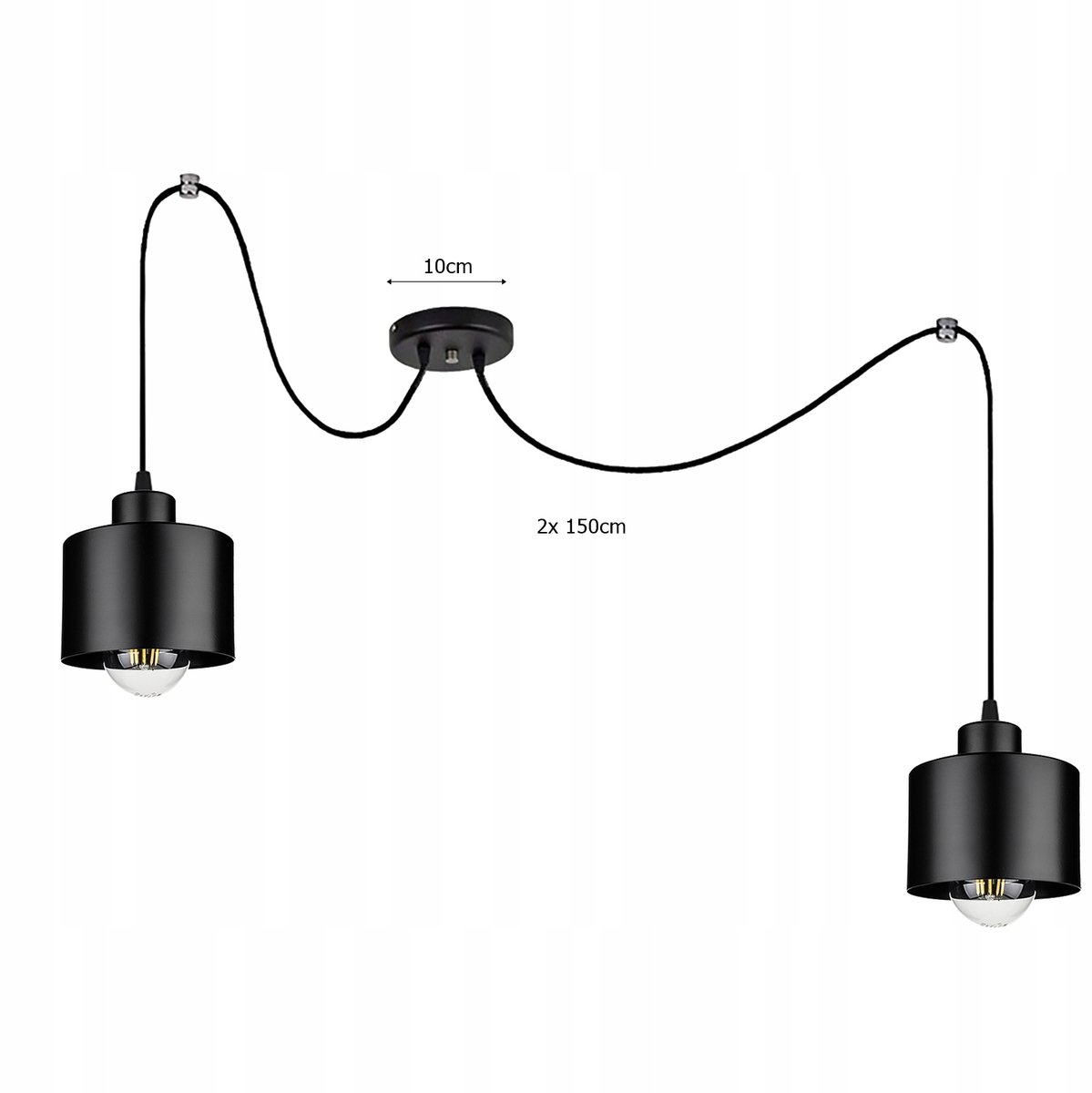Moderne Zwarte Hanglamp Plafondlamp LED E27 - Stijlvol Design