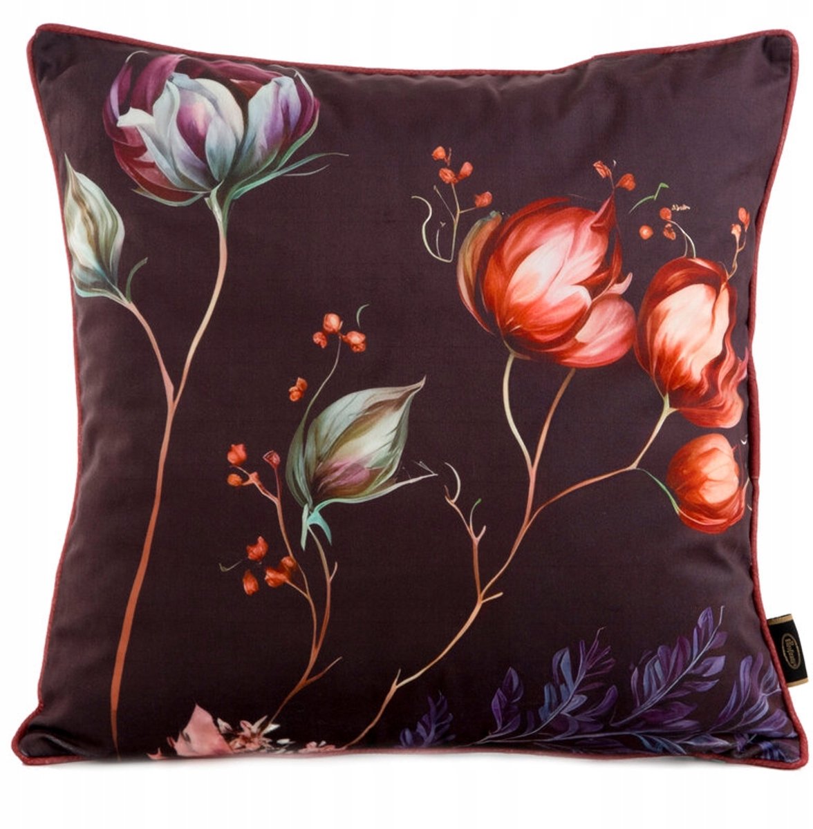 Decoratieve Kussenhoes Fluweel 45x45cm - Bordeaux Rood