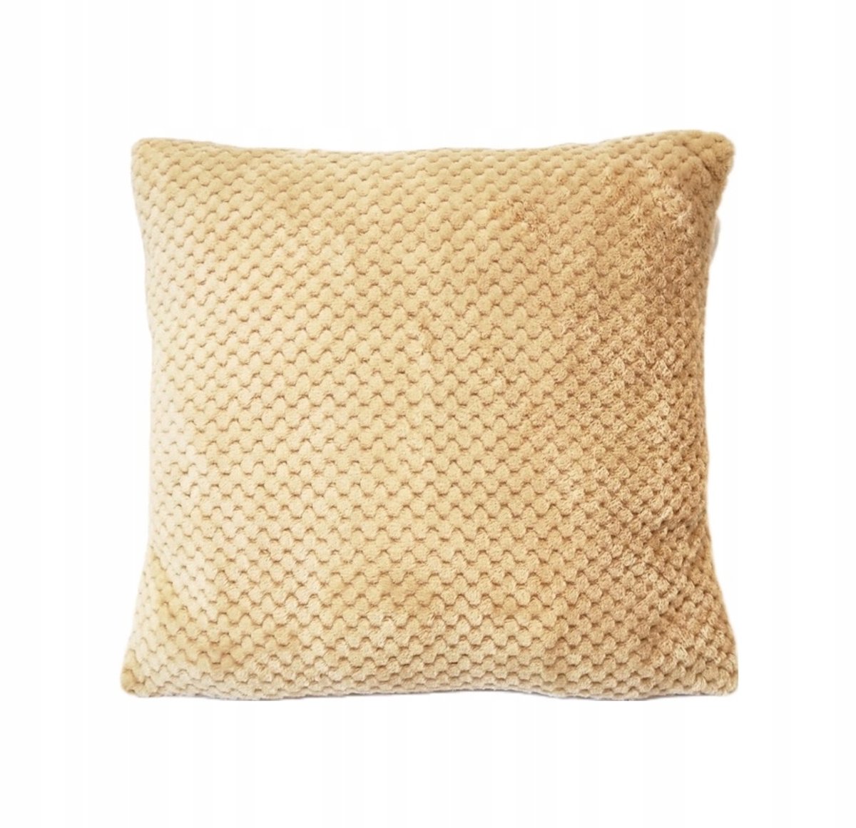 Zachte Beige Pluche Kussensloop 40x40 cm - Dubbelzijdig
