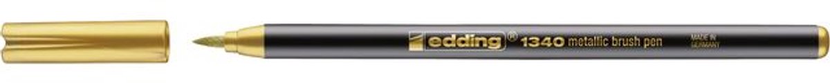 Brushpen edding 1340 metallic goud | 10 stuks