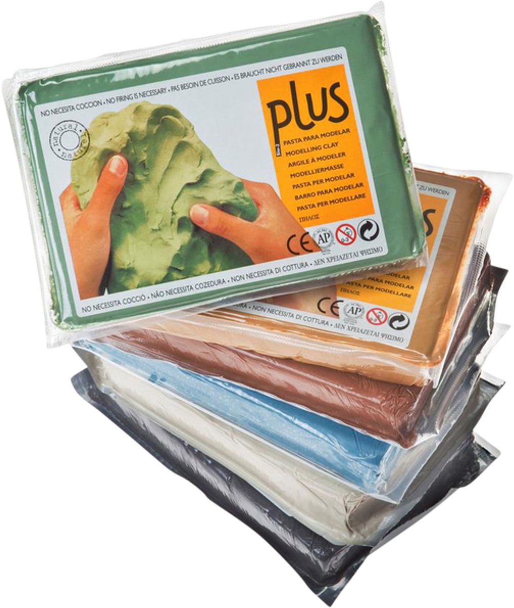 Klei plus 1kg terracotta | 6 stuks