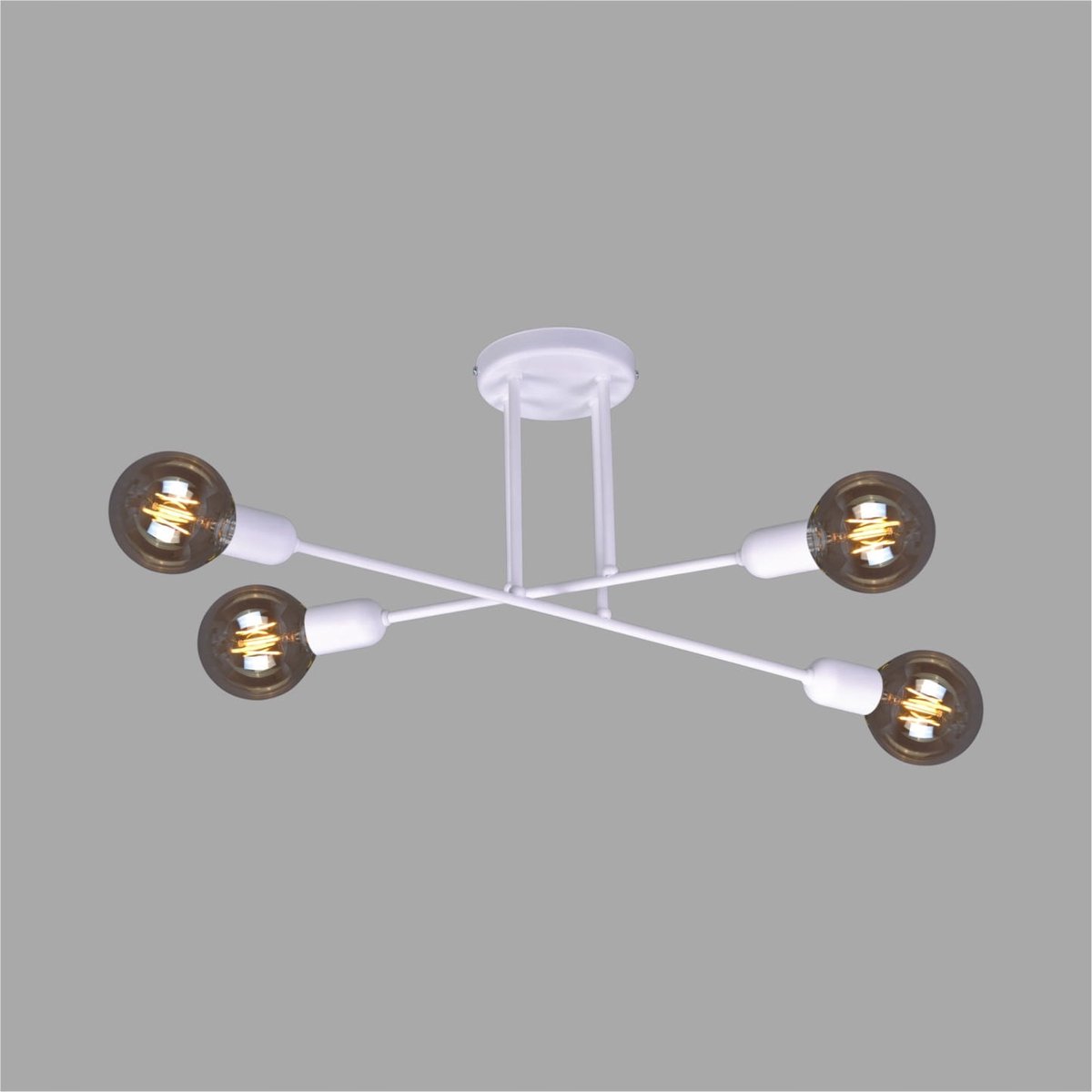 Kaja SITYA WHITE Plafondlamp E27 4x60W Wit Metaal 66cm