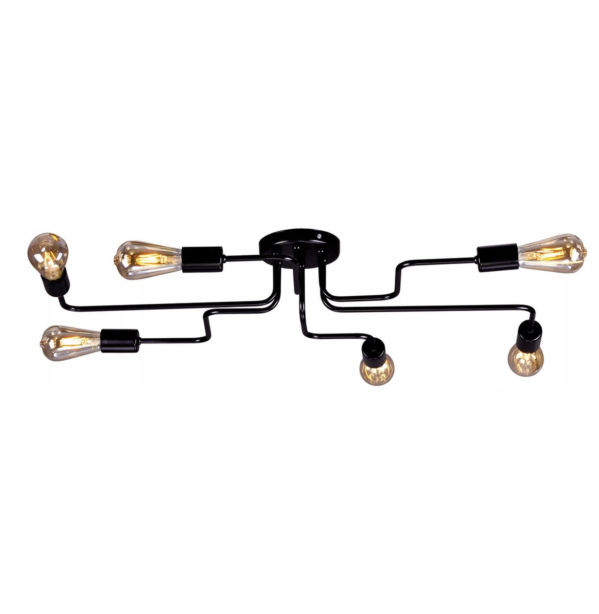 Kaja SKADI K-3890 Zwarte Industriële Plafondlamp E27 6x60W