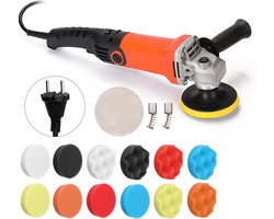 1200W Elektrische Autopoetsmachine – 6 Snelheden, 220V EU Plug – Autopolijstmachine met Handgreep, Polijstpads & Wolpad – Voor Auto, Meubel & Vloeronderhoud