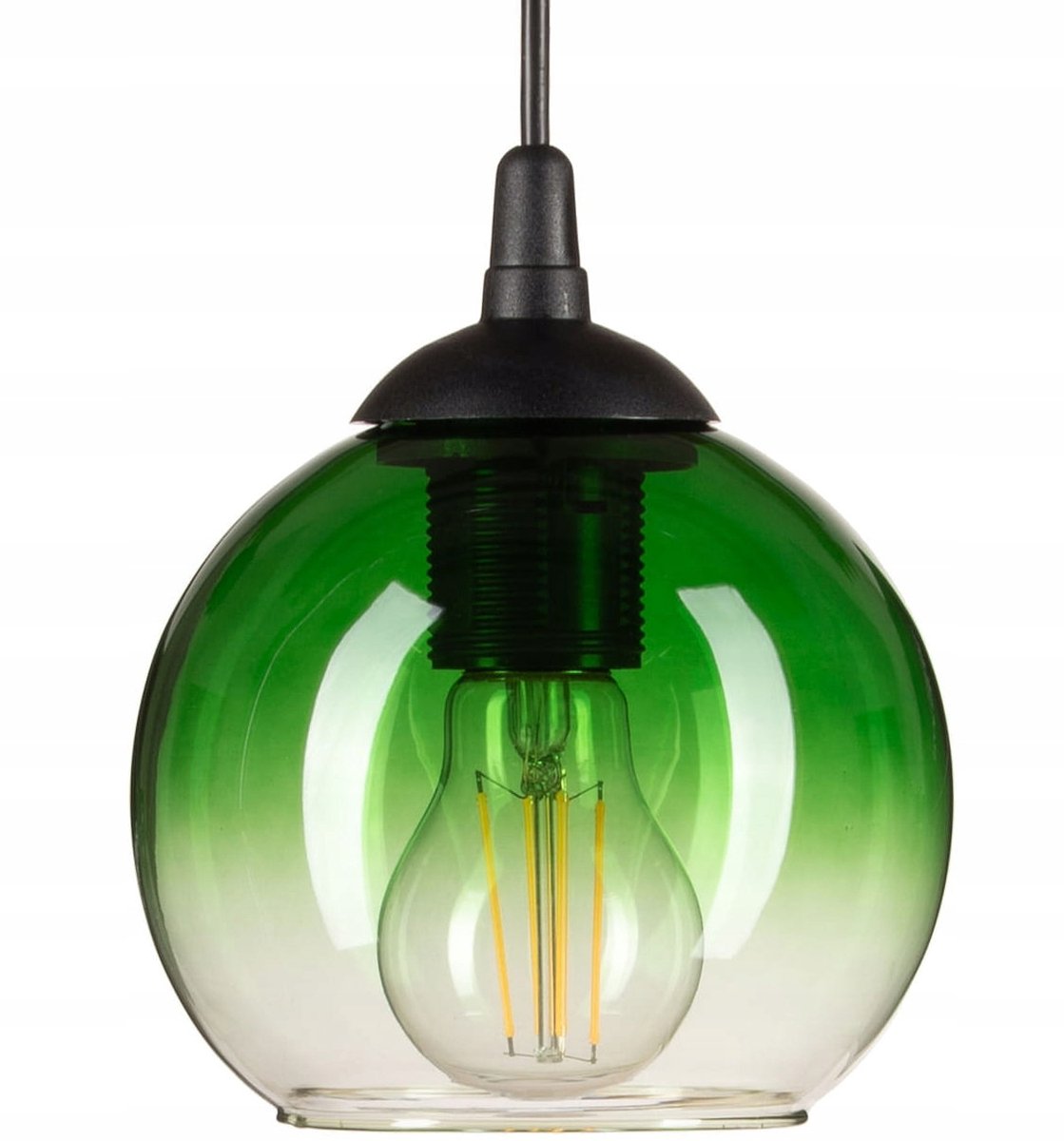Venus Hanglamp Groen - Kleine Bol met Ombre Effect