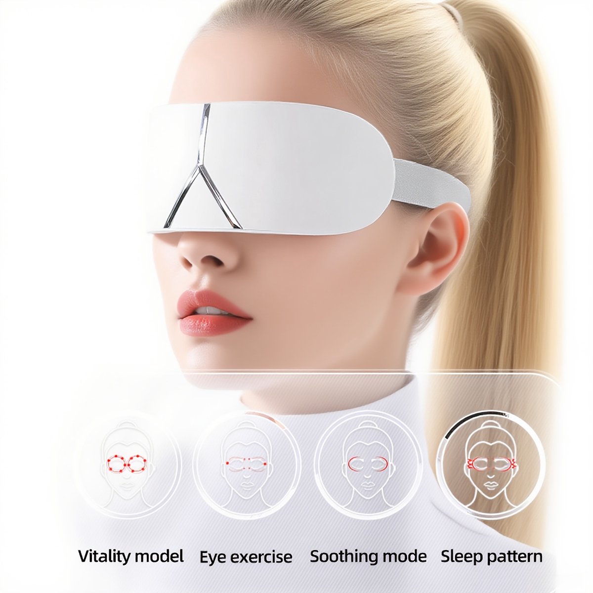 Eye Massager - Eye Mask, Eye Massage Device, Eye Care Instrument, USB Rechargeable, Relaxes The Eyes, Portable, Suitable for Both Men And Women, for Home, Office, And Travel, a Great Gift for Yourself, Teachers, Elders, And Partners.