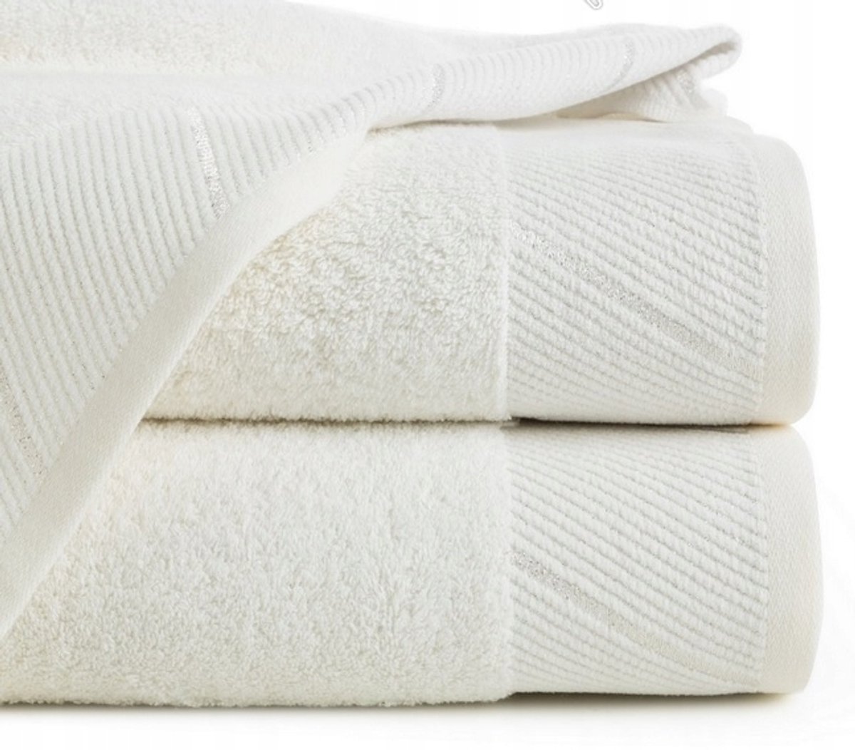 Luxe Badhanddoek Evita 70x140cm - 100% Katoen, Zilveren Draad
