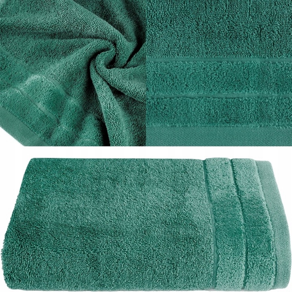 Donkergroene katoenen handdoek 30x50cm - 1 stuk