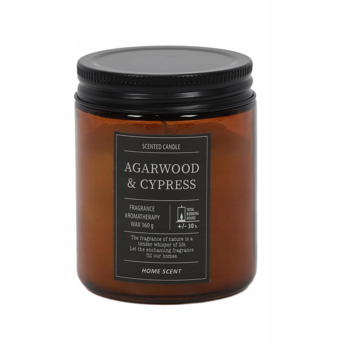 Home & Styling Collection Geurkaars Agarwood & Cypress - 30 uur brandtijd bruin