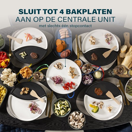 Princess Dinner4All 6 Personen - 103080 & 103082 Gourmetstel - Grill & Bakplaat - Extra lang 2 meter snoer - Vaatwasserbestendig - PFAS-vrij — afbeelding 4