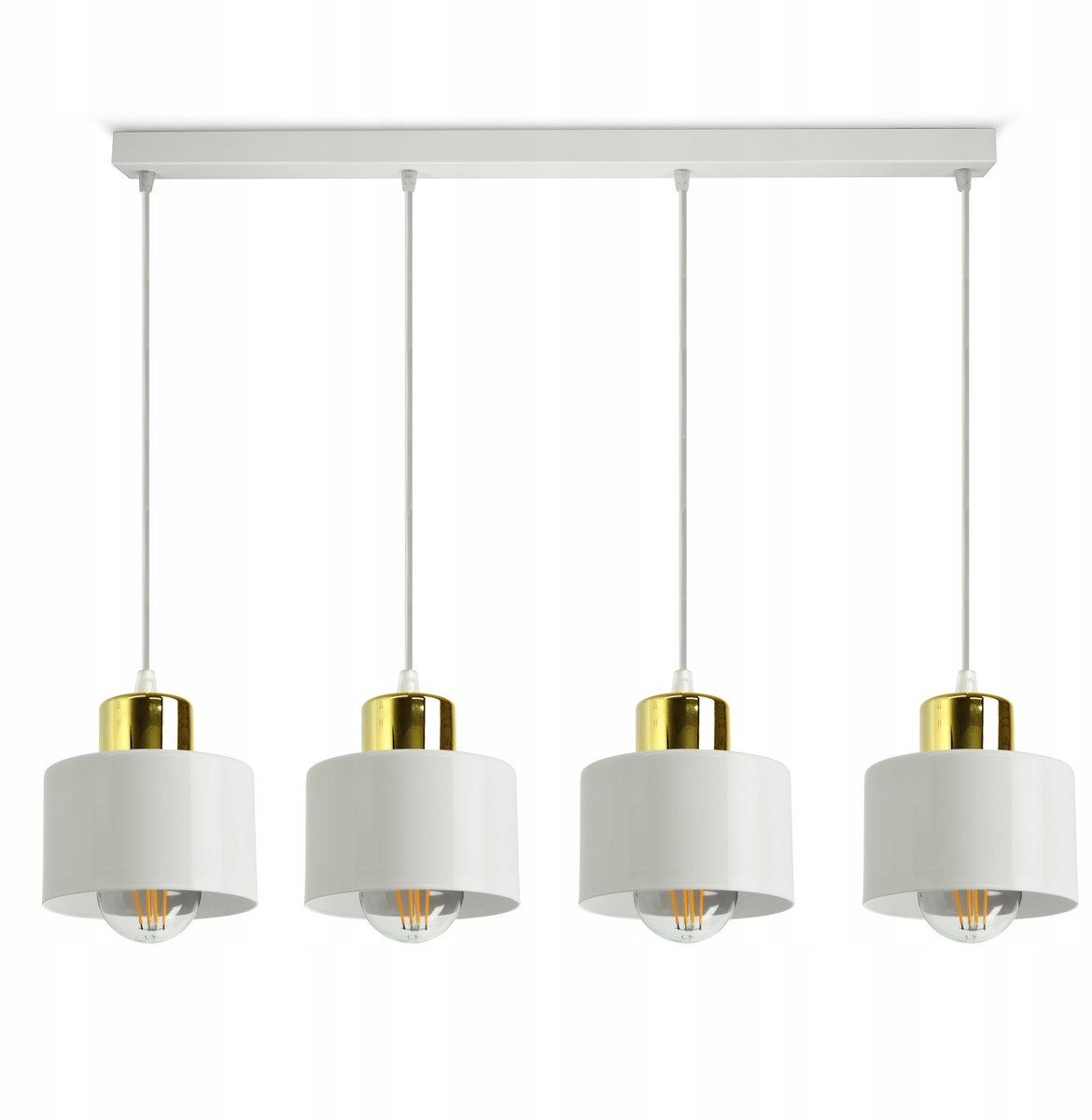 Hanglamp ROLLER-BZ4 Wit Goud E27 - Stijlvolle Verlichting