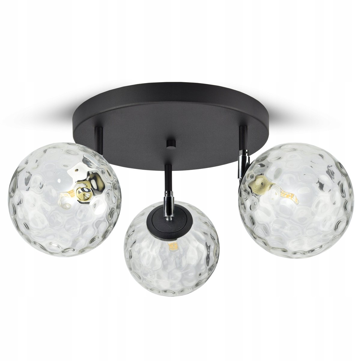 Moderne plafondlamp met 3 Glazen Bollen - G9 LED