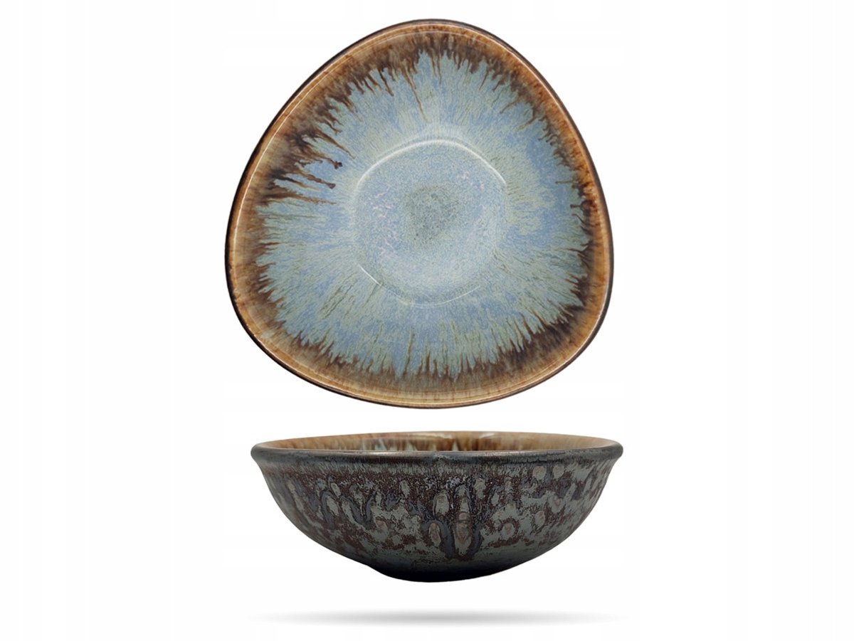 Kera Ceramika Delta Topaz Saladekom/Mueslikom 16 cm - Blauw/Bruin