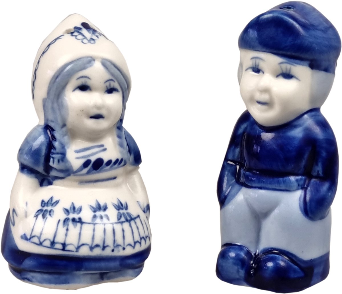 Elcee-Haly – Tafelen - Peper & Zout - boer en boerin - Delftsblauw