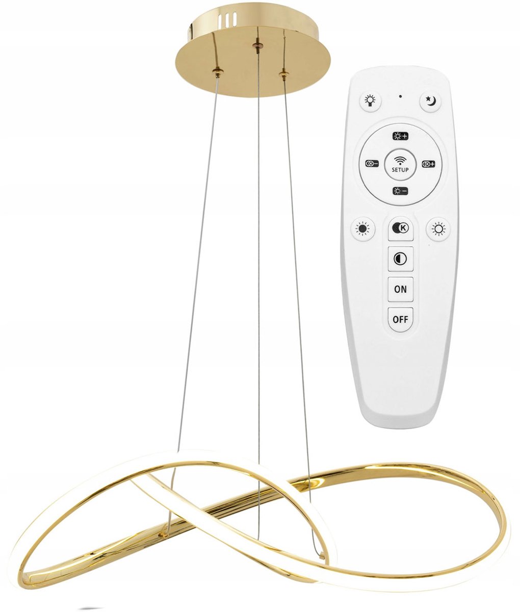 Gouden Ring Plafondlamp LED met Afstandsbediening - 3 Kleuren Licht