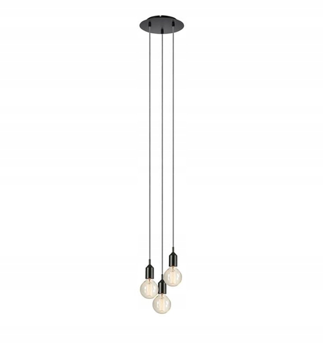 Markslöjd Bronx Hanglamp Zwart E27 - 3 Lichtpunten