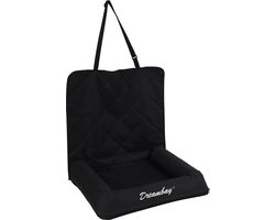 Autostoel hond – Flamingo Autostoel Dreambay Zwart – 59x50x58cm – waterafstotend & veilig – wasbare hoes