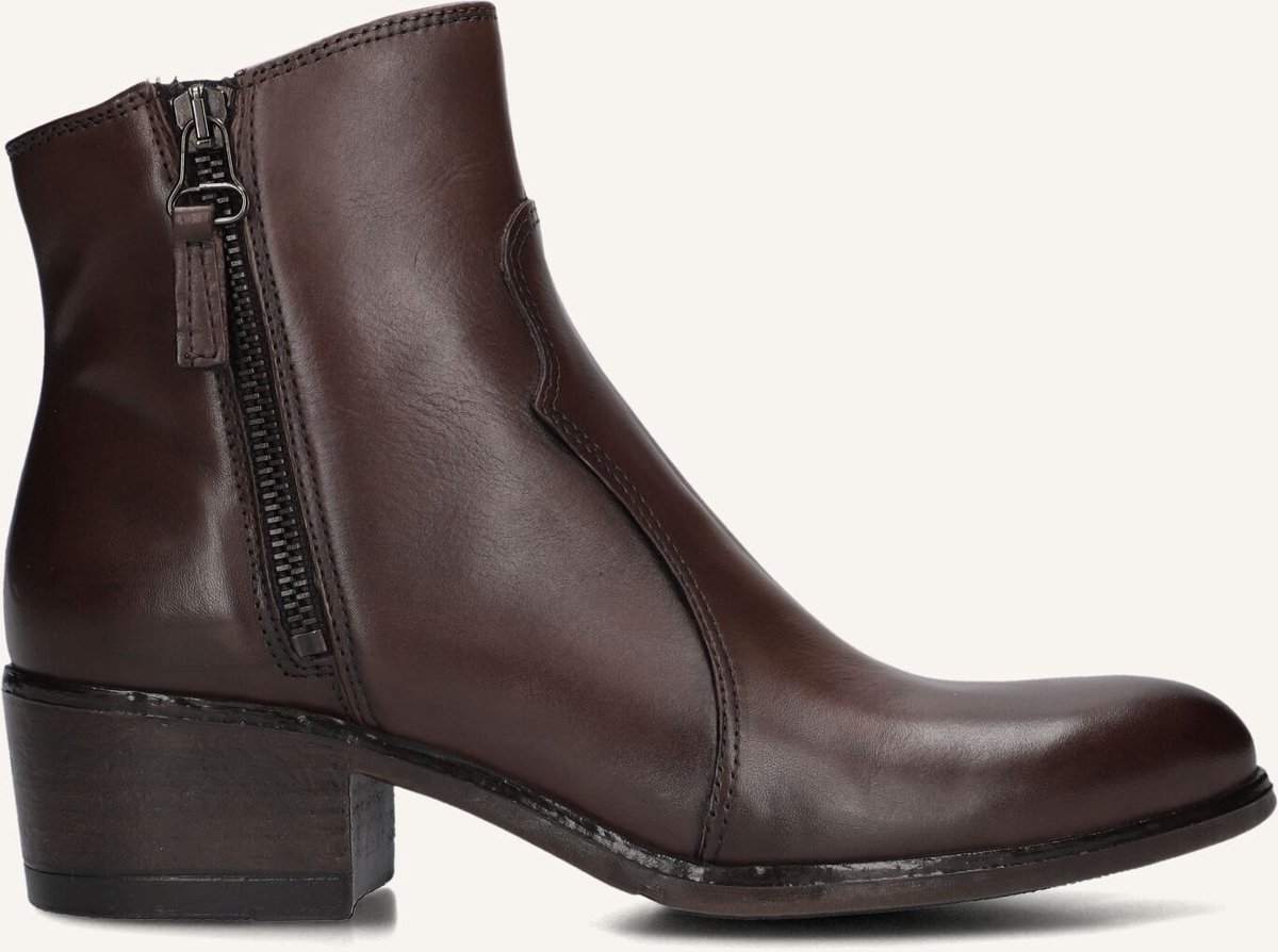 Omoda Badia Enkellaarsjes - Enkelboots met rits - Dames - Bruin - Maat 39