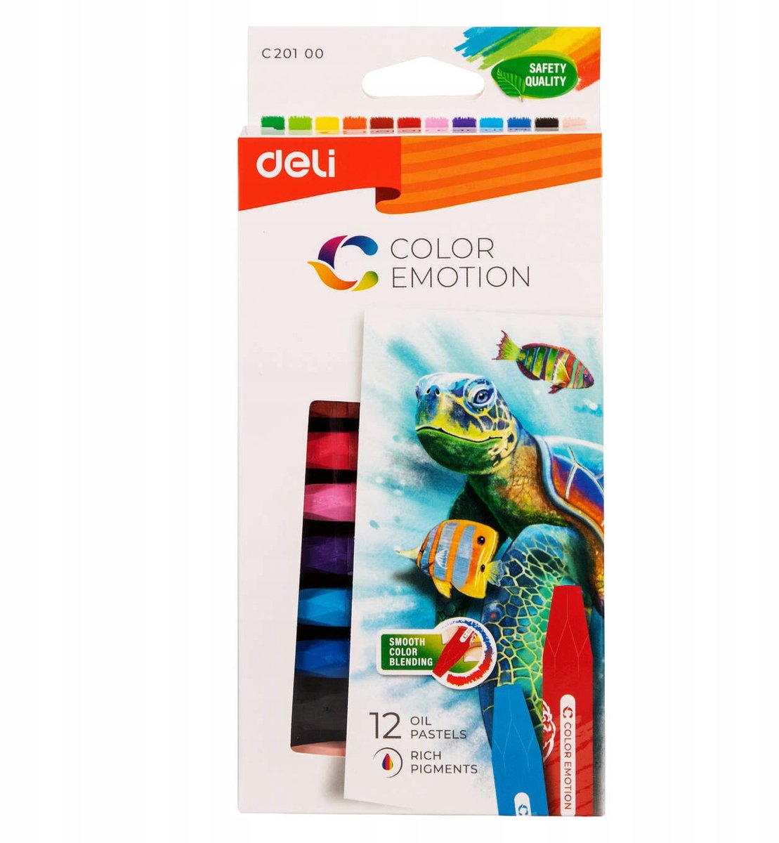 Deli Color Emotion Oil Pastels - 12 levendige kleuren