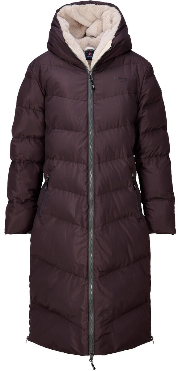 Nordberg Lange Puffer Winterjas Hilary Dames Bruin