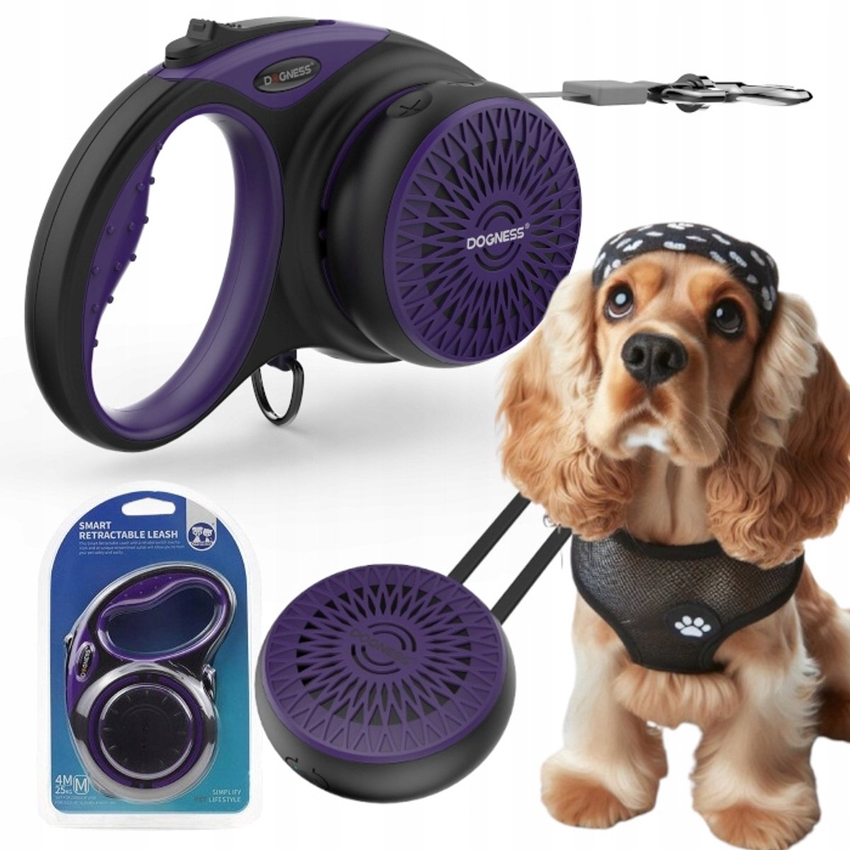 Dogness Automatische Hondenriem 4m (M) tot 20kg met Bluetooth Speaker