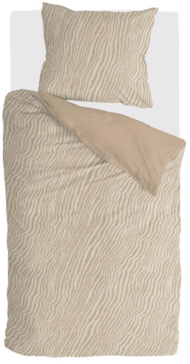 BYRKLUND Dekbedovertrek Sandy Lines - 140x220 - 100% Polyester - Beige