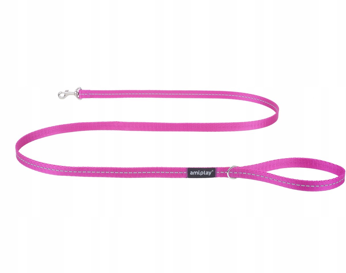 Amiplay Reflective Hondenlijn Roze - Maat S, 150 cm