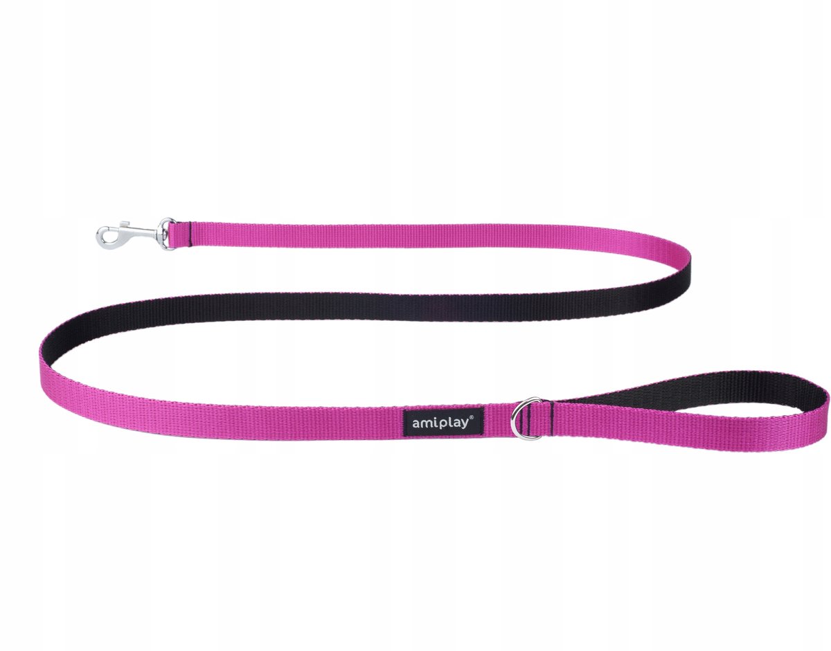 Amiplay Twist Hondenlijn 150cm S Roze - Klassiek & Duurzaam
