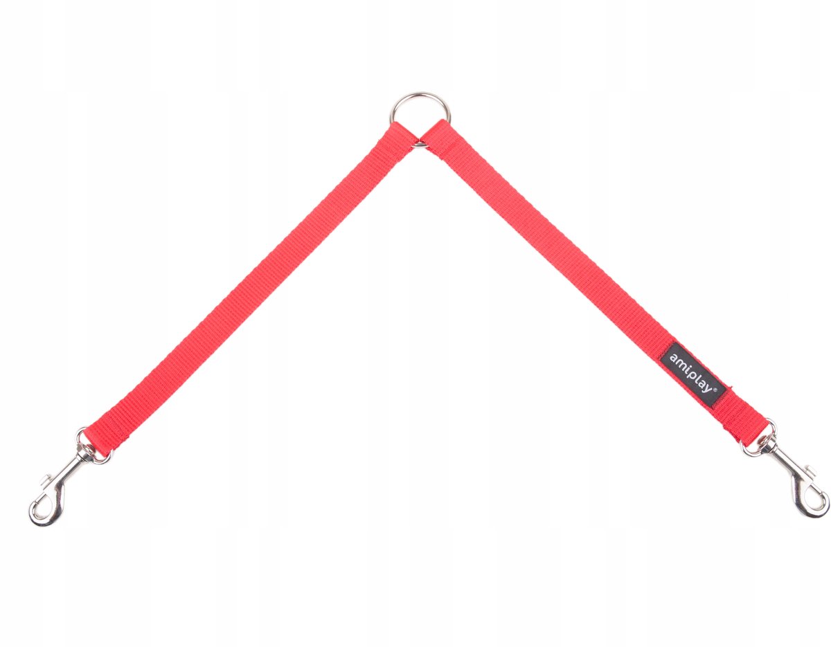 Amiplay Basic S Hondenlijn Splitter Rood - 30cm