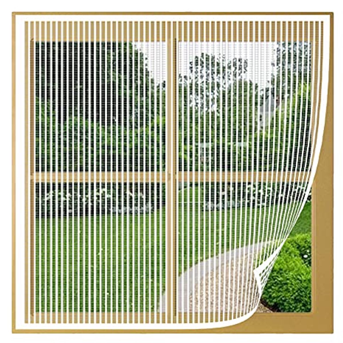 Transparante Vliegenhor voor Raam 80x130cm - Wasbaar en Antimuggen Gaas voor Balkon en Deur