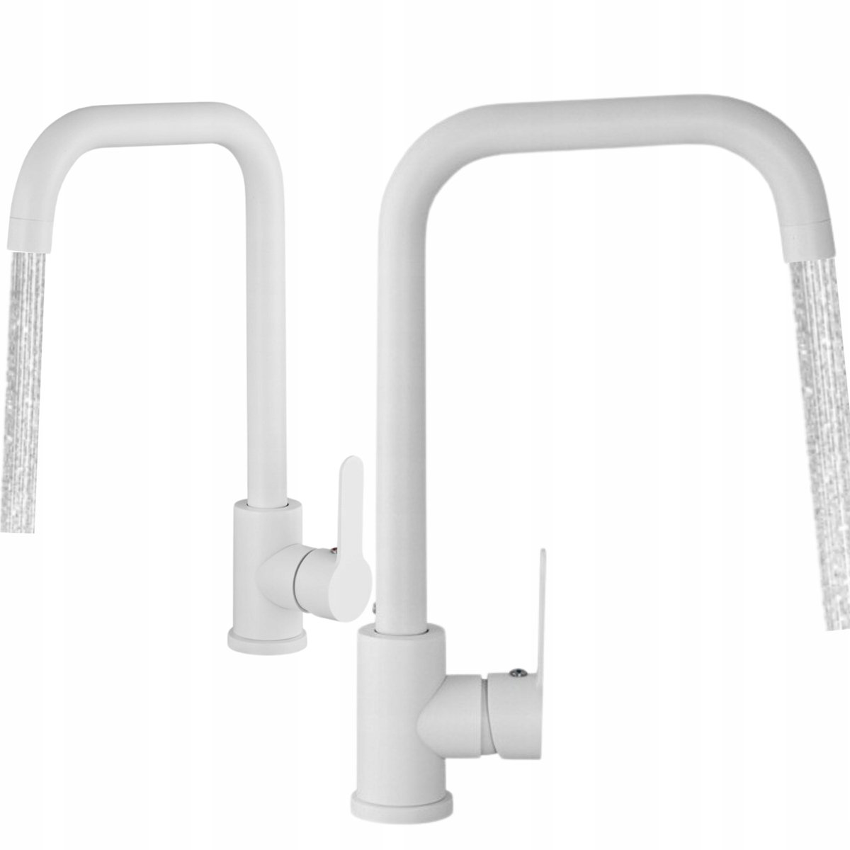 Moderne Witte Keukenkraan met Hoge Uitloop