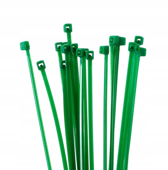 Fascette Serracavi In Nylon 2,5x100mm - 100 Pezzi Colore Verde, Resistenti Ai Raggi UV, Ideali Per Fai Da Te, Elettricità, Giardino E Auto - 2