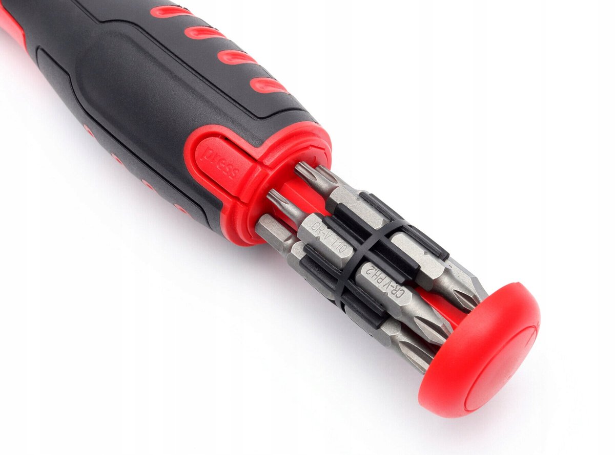 Pro Schroevendraaierset met Magnetische Bithouder en 12 Bits