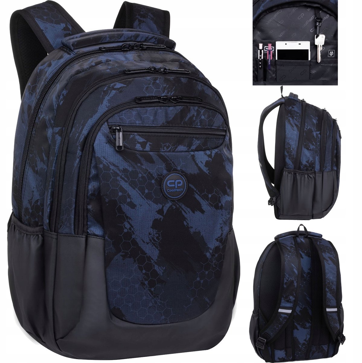 CoolPack Soul Rugzak Kick Navy - Ruim & Stijlvol voor Jongeren