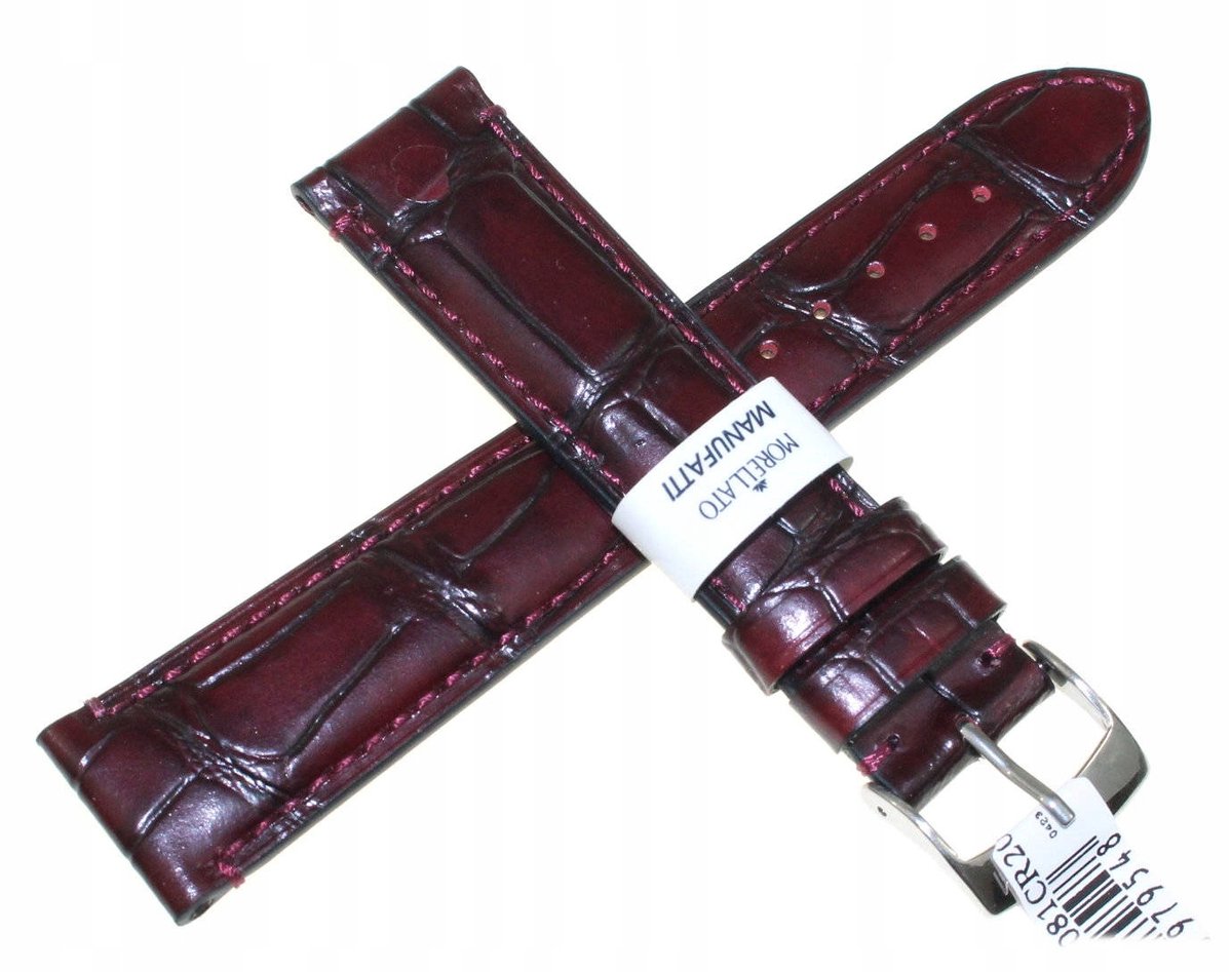 Morellato Tiepolo Leren Horlogeband 20mm Handgestikt Rood