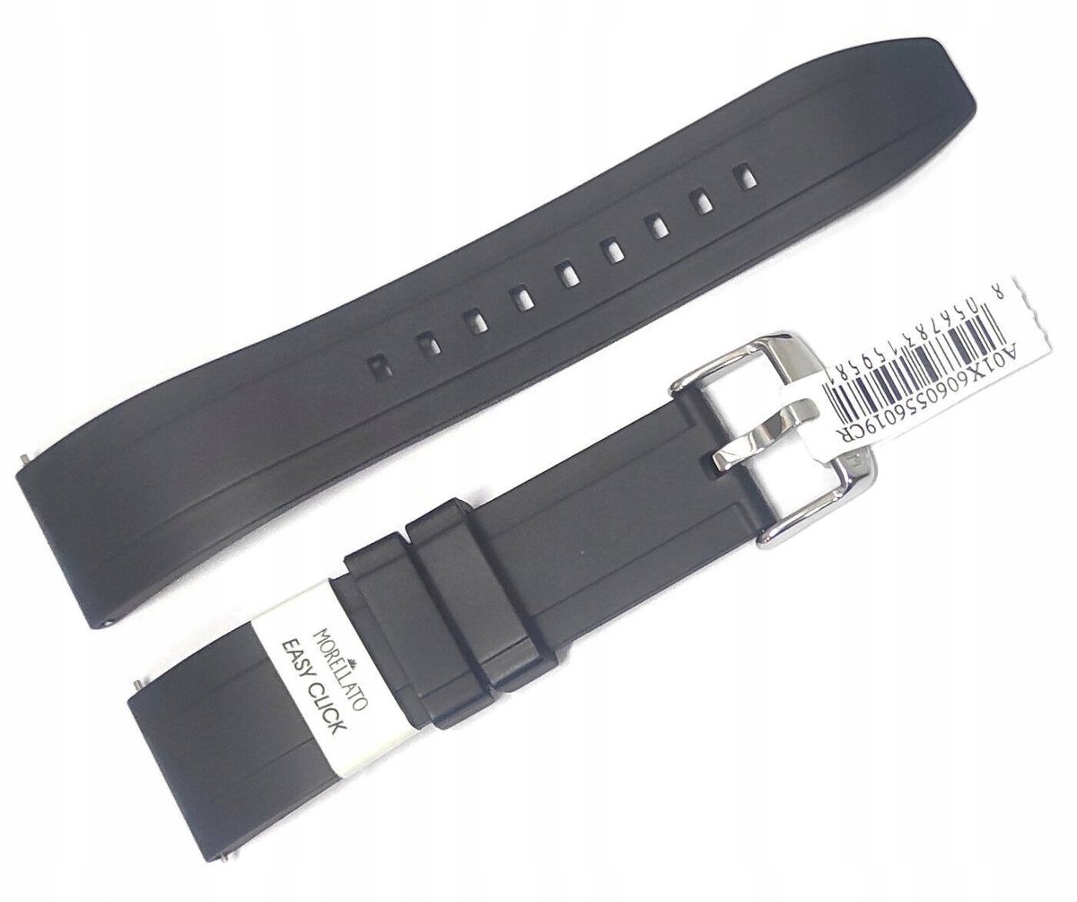 Morellato Zwart Siliconen Horlogeband 22mm Easy Click