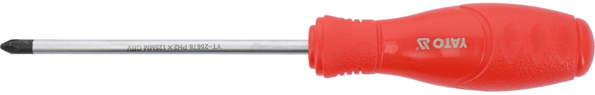 Yato Kruiskopschroevendraaier PH2 x 125mm, Magnetische Punt