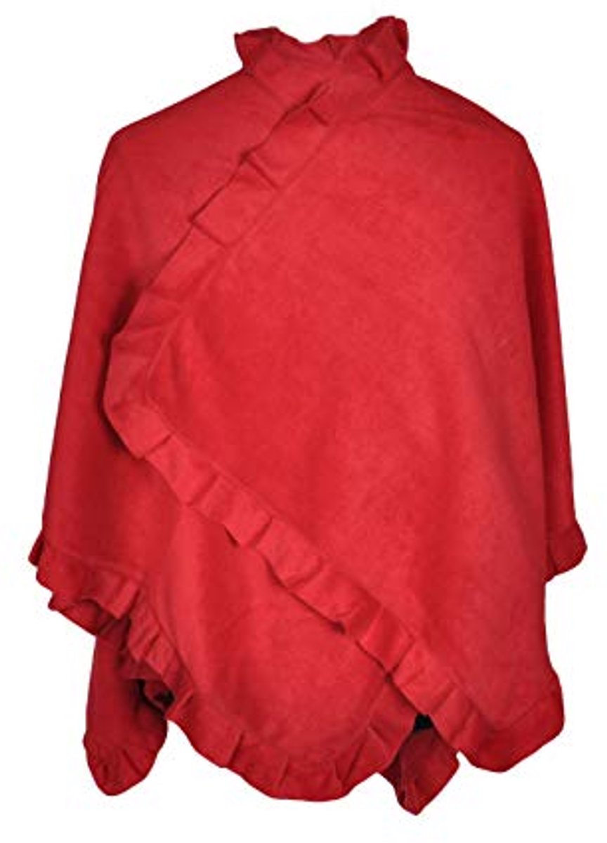 Fleece poncho cape voor dames - comfortabele en warme omslagdoek