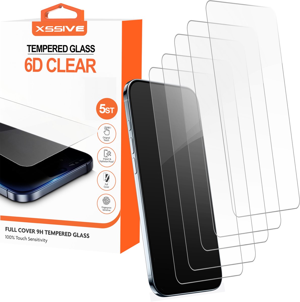 5x Screenprotector geschikt voor iPhone 17 Pro Max - Full Cover Screenprotectors - 9H Gehard Glas - Beschermglas - Tempered Glass