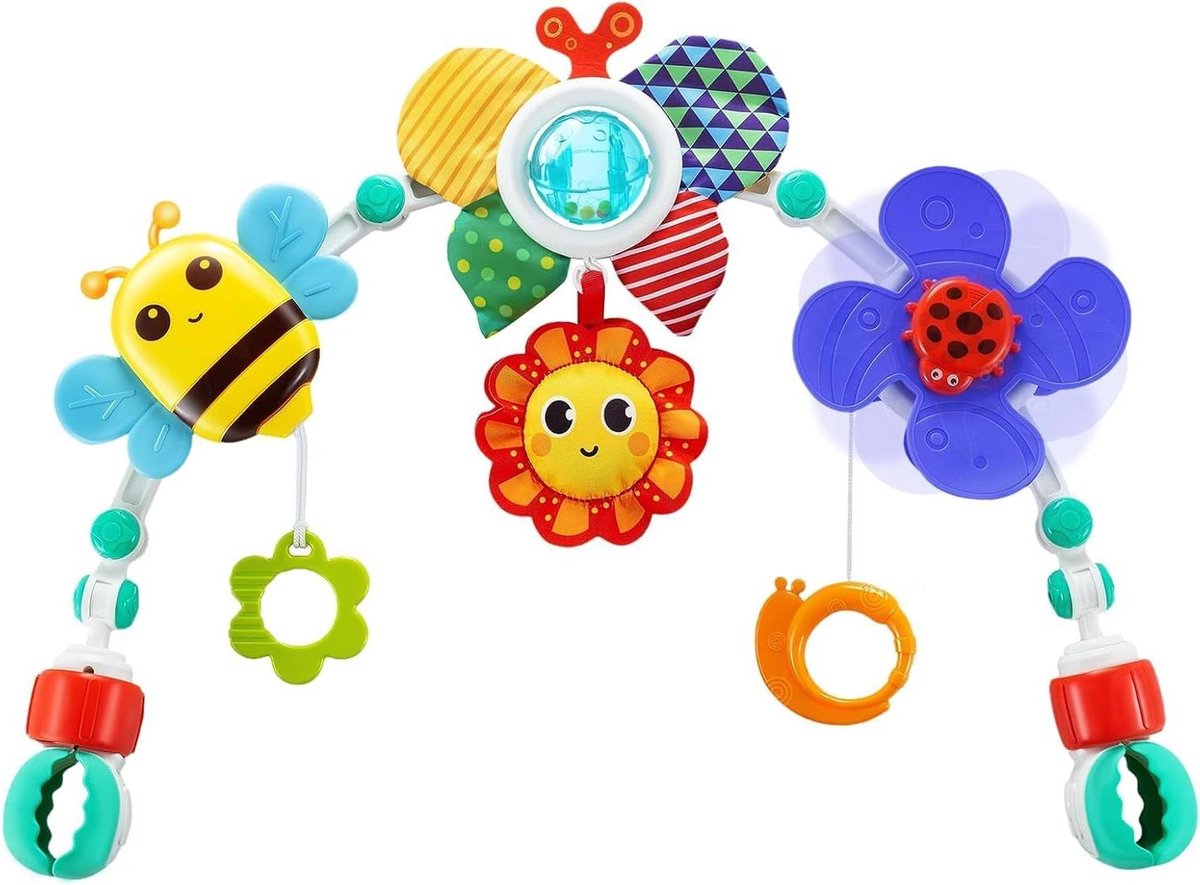 Provento - Motorisch speelgoed voor baby's en peuters, kinderwagenketting, speelgoed baby 0-12 maanden