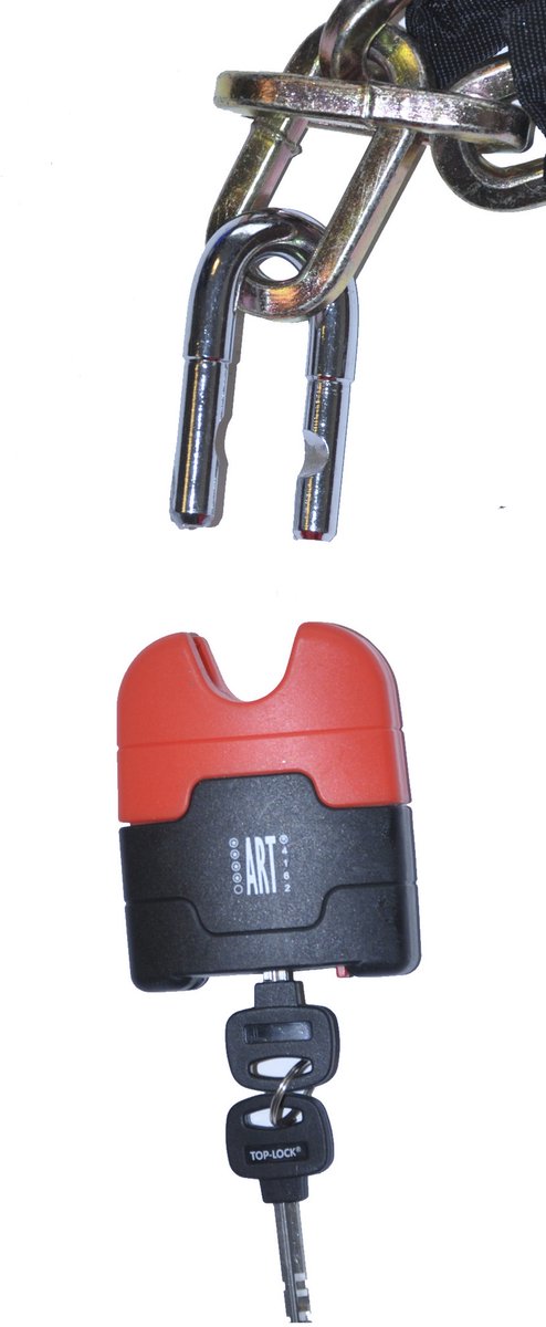 Top Lock Hangslot ART-4 MBT 4162 zwart/rood van Top Lock — afbeelding 2