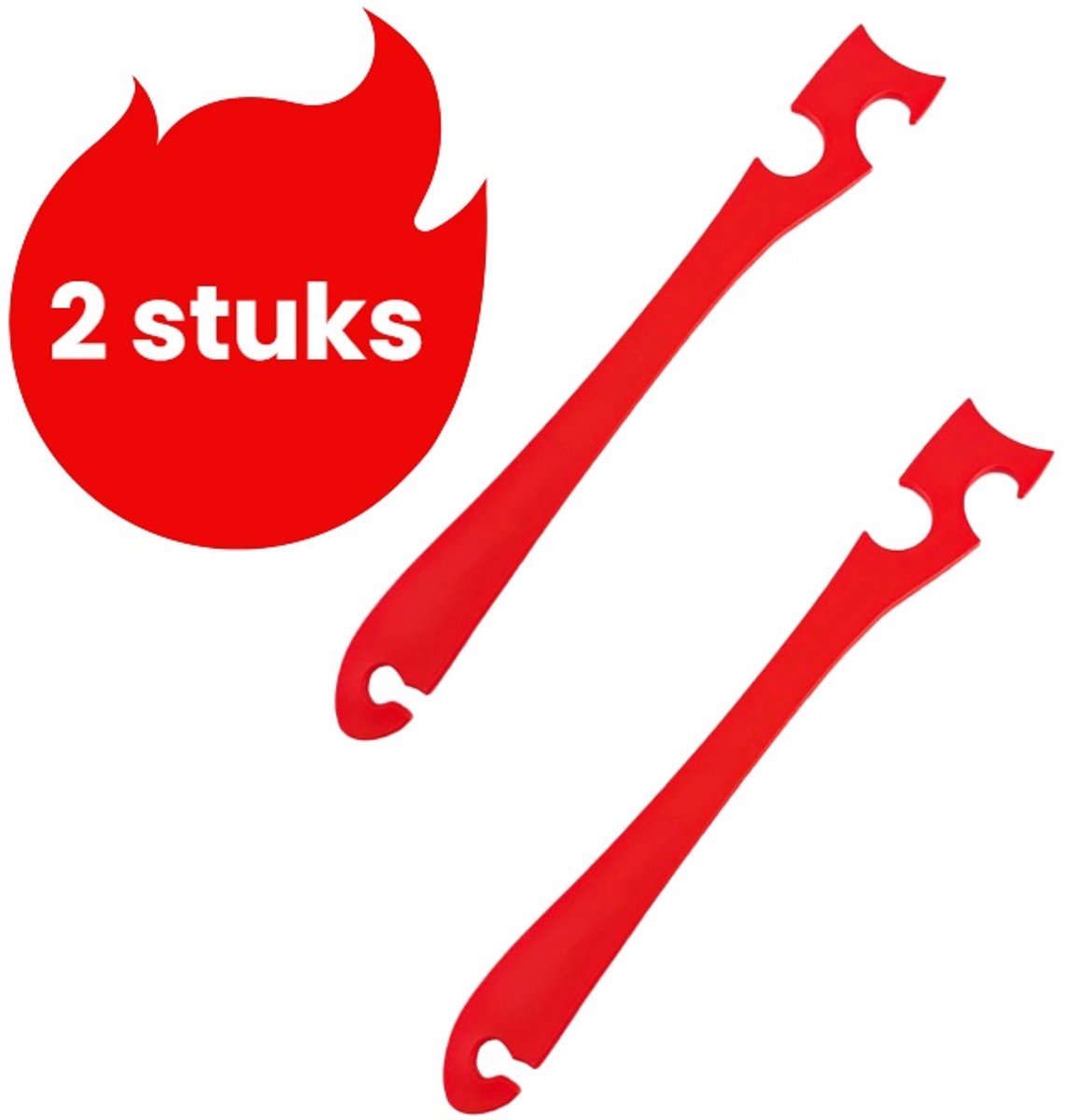 2-delige duw-trek-tool - Keuken oven duw-trekstang - Ovenrek duw-trek-tool - Voorkom brandende handen - Rood