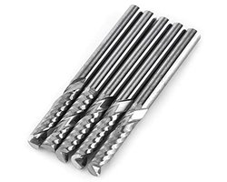 Enkele Fluit Schachtfrees 3,175 mm voor CNC Bewerking - Set van 5