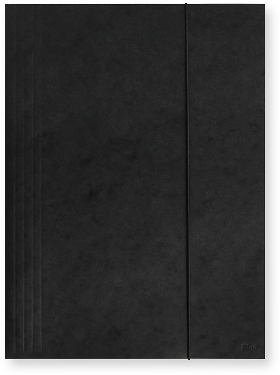Sterke A4 map met elastiek - Zwart, 320x235mm, 25mm capaciteit