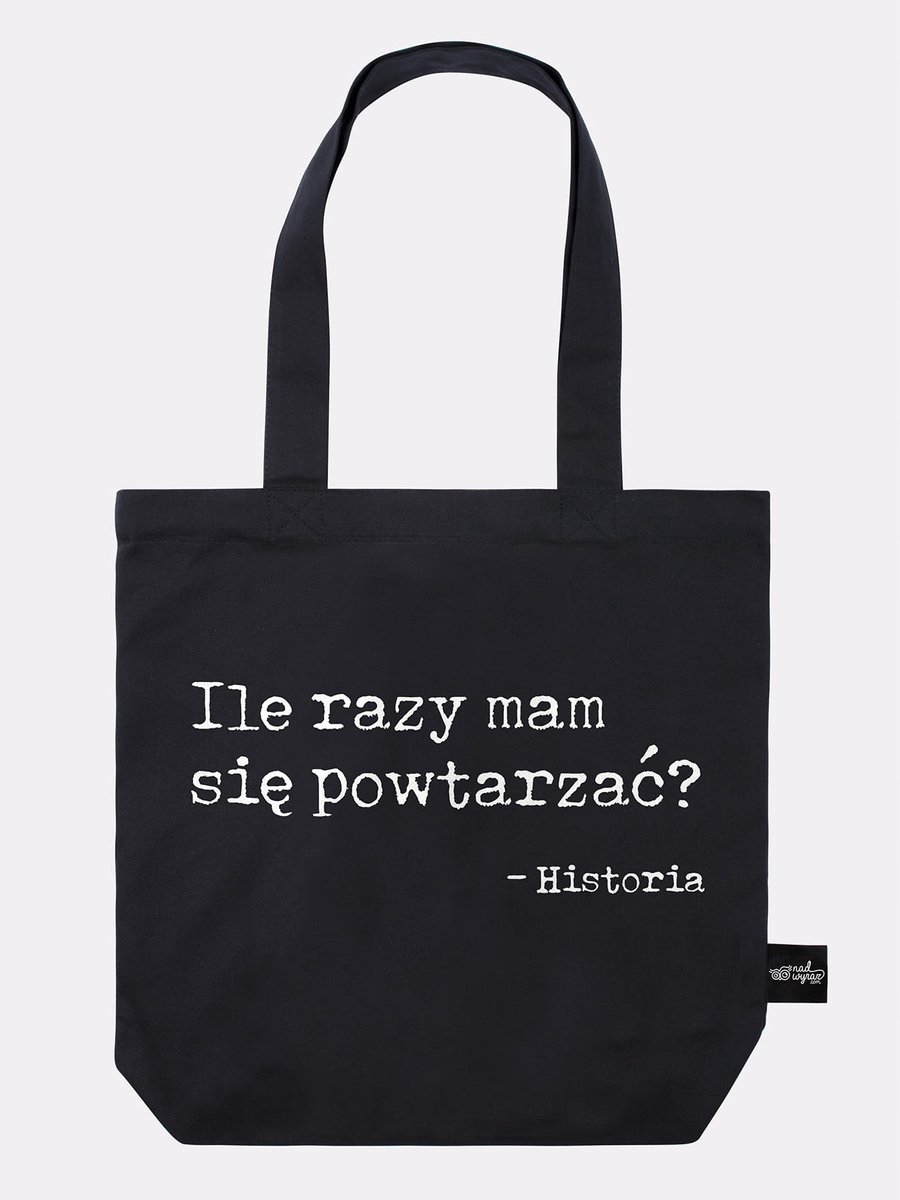 HISTORIA Zwarte Katoenen Tas - Perfect voor Geschiedenisliefhebbers