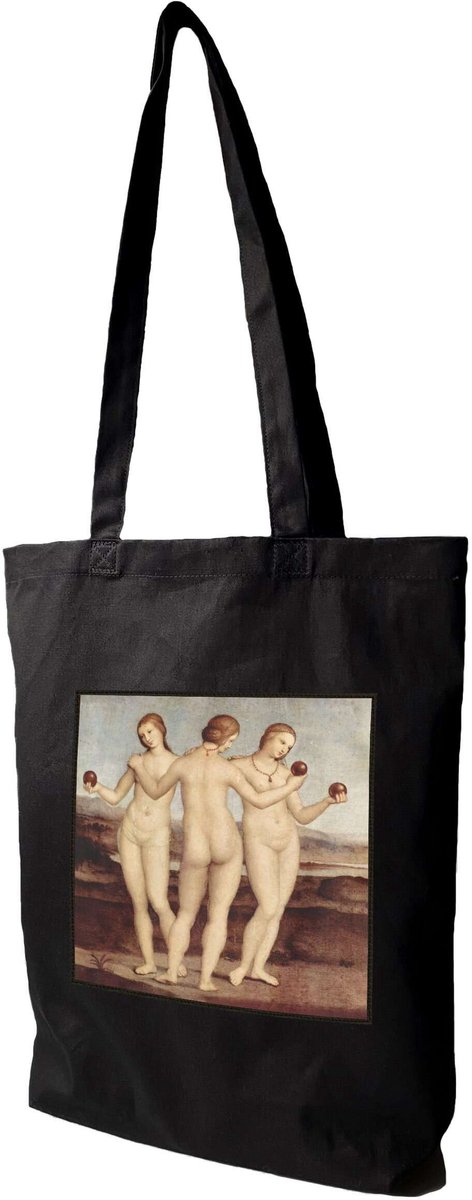Shopper Tas met "Drie Gratiën" Print - Canvas, Ruim & Stijlvol