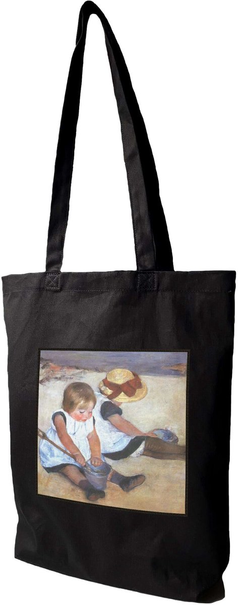 Stijlvolle shopper met 'Girls on the Beach' print - Mary Cassatt