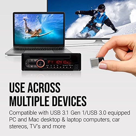 128 GB USB 3.1 Flash Drive met 200 MB/s Leessnelheid — afbeelding 5