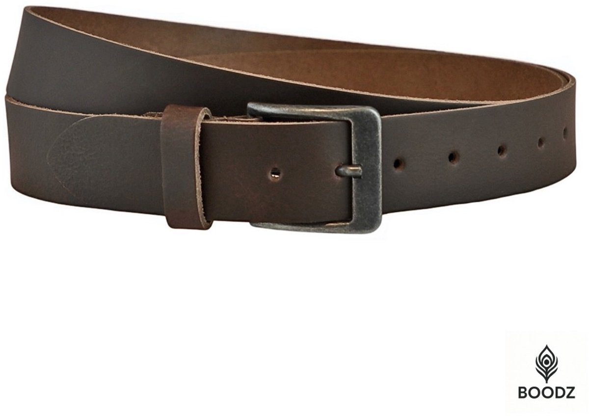 Boodz Leren Riem Extra Lang Bruin | Maat 150 | XXL | Maat