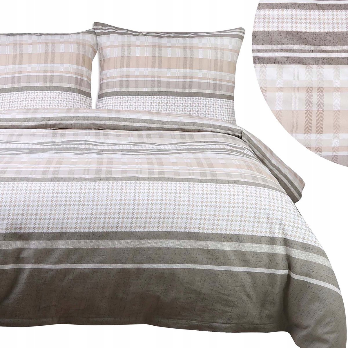 Cottonlove Beddengoed 220x200 Katoen - Strepen & Ruit Geometrisch